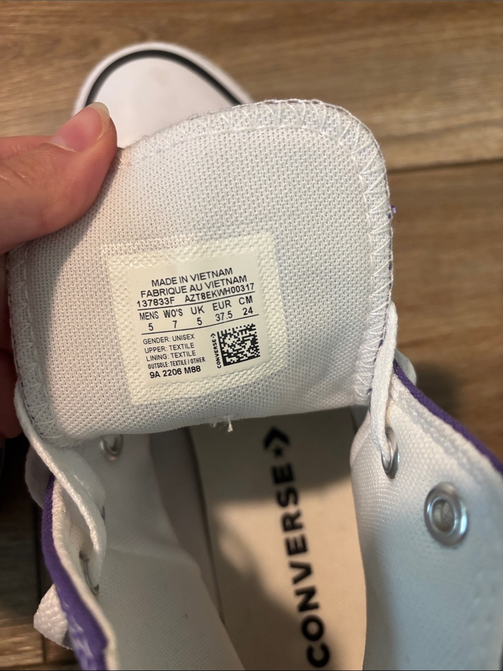 Purple High Top Converse NWOT - Picture 5 of 5
